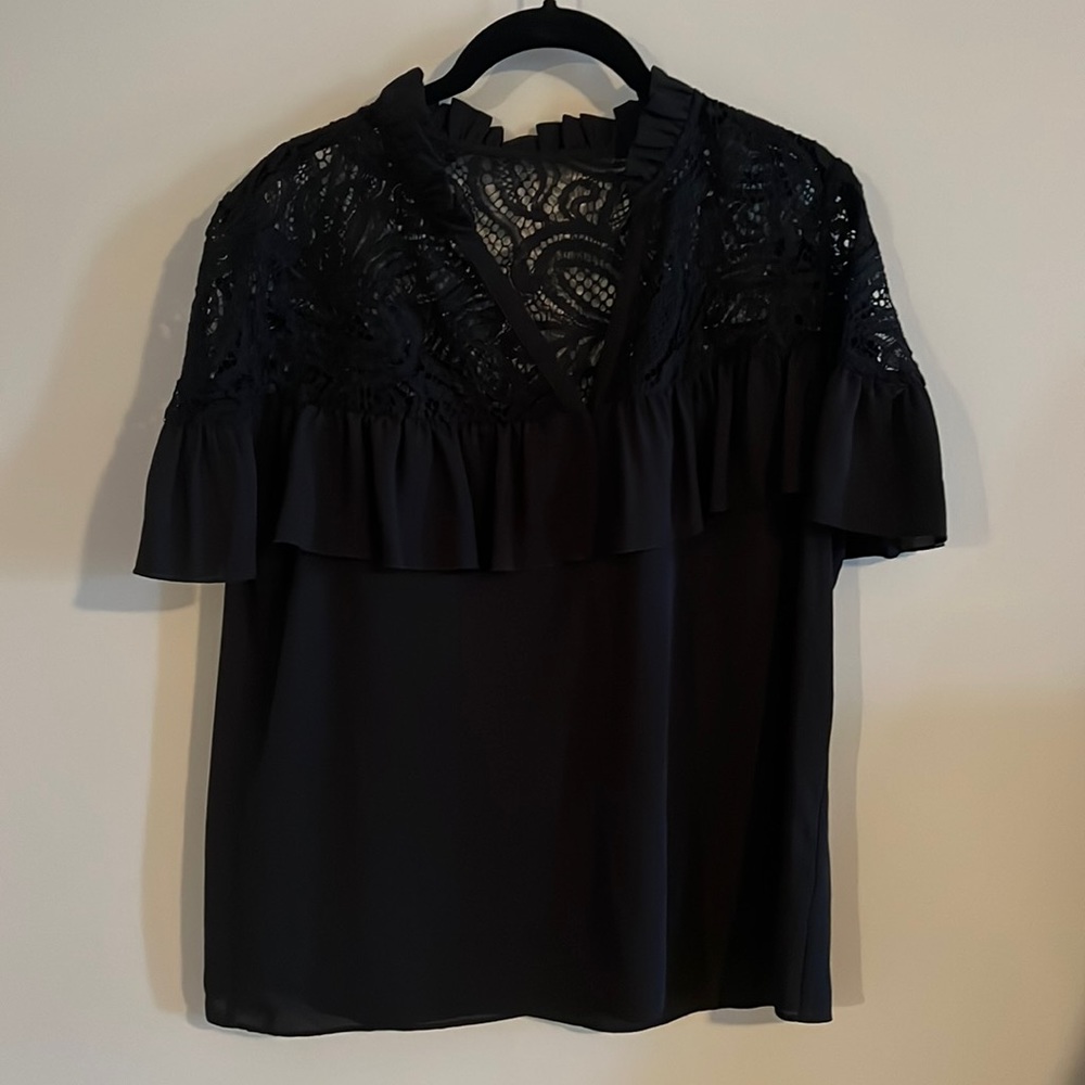 Lilly Pulitzer lace and silk blouse - medium